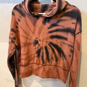 American Eagle Outfitters Tie-Dye Hoodie and sweats in Rust and Black
